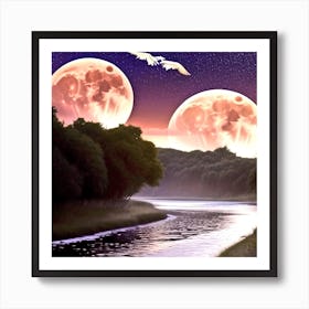 Full Moon In The Sky 3 Art Print