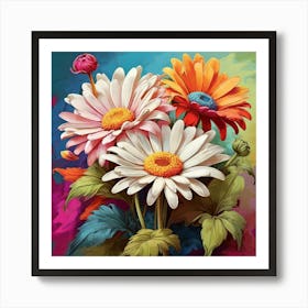 Daisy Painting art print Art Print