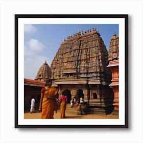 Hindu Temple landscape Art Print