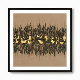 Gold Leaf Canvas Print Art Print