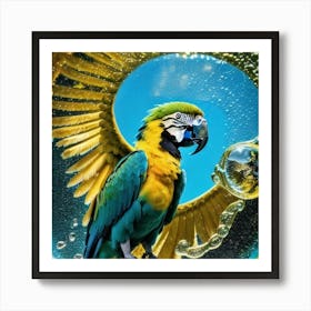 Parrot In A Bubble Art Print