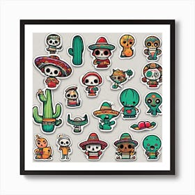 Day Of The Dead Stickers Poster