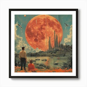 Red Moon Art Print