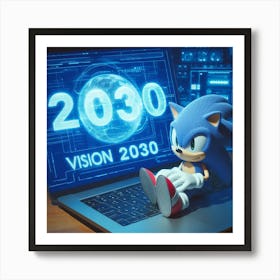 Sonic The Hedgehog Vision 2020 1 Art Print