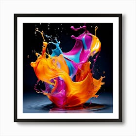 Colorful Paint Splash 1 Art Print