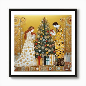 Klimt'S Christmas Tree Art Print