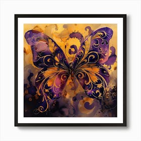 Purple Butterfly 3 Art Print