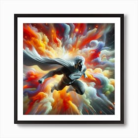 Superman Flying 3 Art Print