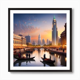 Dubai Cityscape Art Print