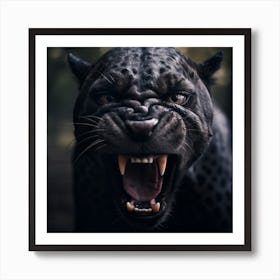 Black Jaguar Art Print