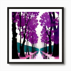 Purple Road Art Print