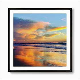 Sunset On The Beach Art Print