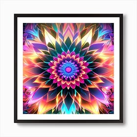 Psychedelic Flower Art Print