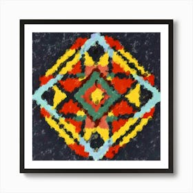 Geometric Luminous Web Pattern Art Print