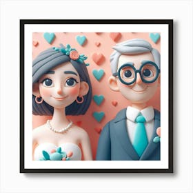 Wedding Couple Art Print