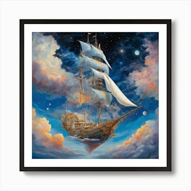 Ship In The Sky 2 Art Print