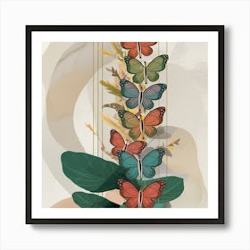 Butterflies In A Garden Art Print