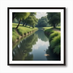 River In The Grass Art Print