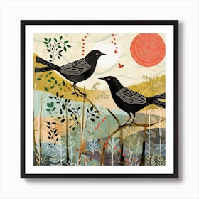 Bird In Nature Blackbird 1 Art Print