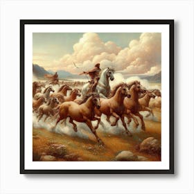 Herd Of Horses 1 Art Print