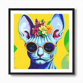 Cool Mr Cat Art Print