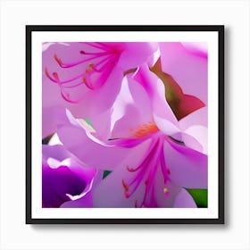 Pink Azaleas 1 Art Print