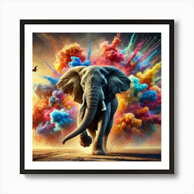 Elephant In Color Affiche