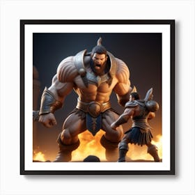 David and Goliath Art Print