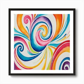 Abstract Watercolor Painting 1 Art Print