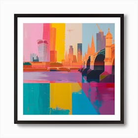 Abstract Travel Collection London England 3 Art Print