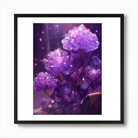 Purple Crystals Art Print