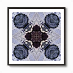 Abstract Pattern Dark Blue Indigo 1 Art Print