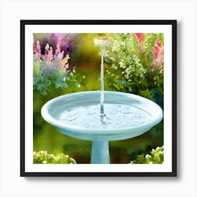 Bird Bath Art Print