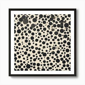 Black And White Polka Dots Art Print