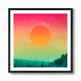 Gradients In The Forest Square Art Print