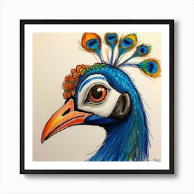 Peacock 54 Art Print