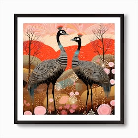 Bird In Nature Emu 2 Art Print