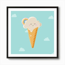 Cloud Ice Cream Art Print