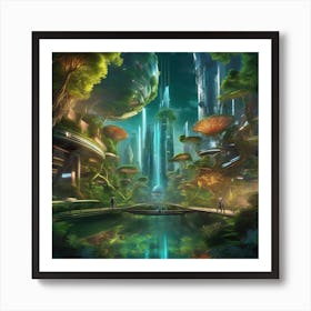 A.I. Blends with natural world Art Print