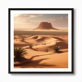 Sahara Countryside Peaceful Landscape Trending On Artstation Sharp Focus Studio Photo Intricate Art Print