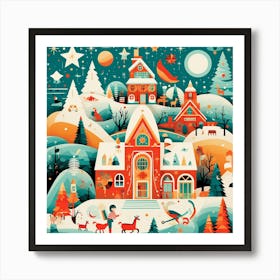 Christmas Village 19 Art Print