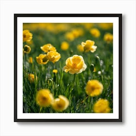 Yellow Poppy Field Art Print