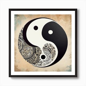 Yin Yang Symbol 7 Art Print