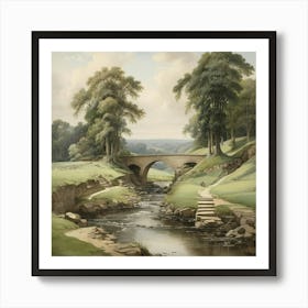 Landscape Bridge Huntingdon Valley Henry Lyman Sayen 1 Art Print