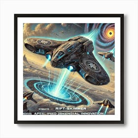 A Detailed Depiction Of Rift Skimmers, Advanced Ho Art Print