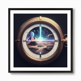 Clock Of The Gods Art Print