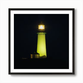 Lighthouse At Night Art Print