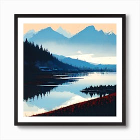 Lake In The Mountains 17 Art Print