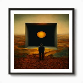 Man In A Box Art Print