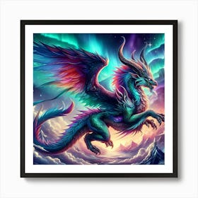 Dragon In The Sky Art Print